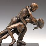 "Beachcomber" bronze sculpture by Gregory Reade