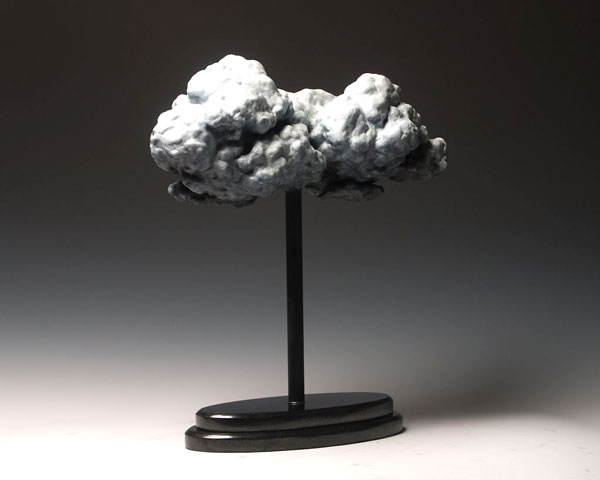 Lofty Ambitions  bronze cloud sculpture left three-quarter view