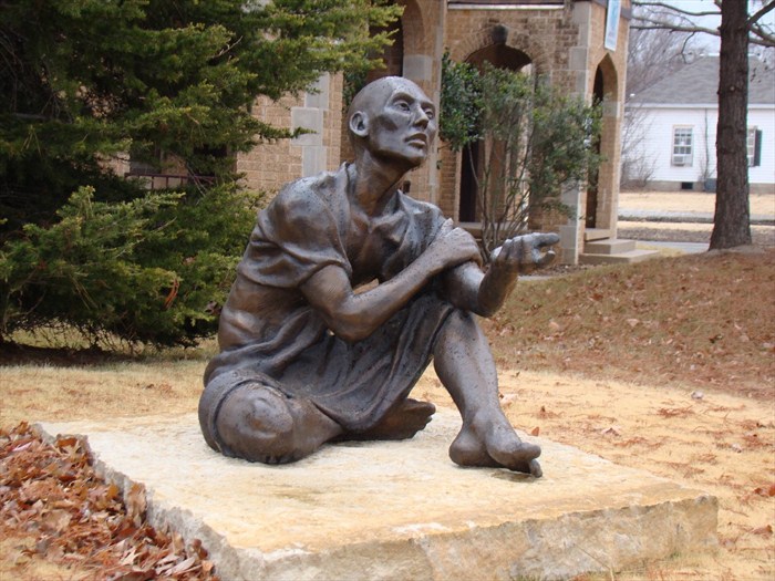 Truthseeker Life-size Bronze Sculpture, on location Edmond, Oklahoma